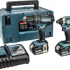 Makita DLX2131JX 18V Li-Ion Accu Klopboor-/schroefmachine (DHP482) & Slagschroevendraaier (DTD152) Combiset (2x 3.0Ah Accu) In Mbox