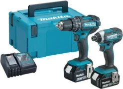Makita DLX2131MJ 18V Li-Ion Accu Klopboor-/schroefmachine (DHP482) & Slagschroevendraaier (DTD152) Combiset (2x 4.0Ah Accu) In Mbox