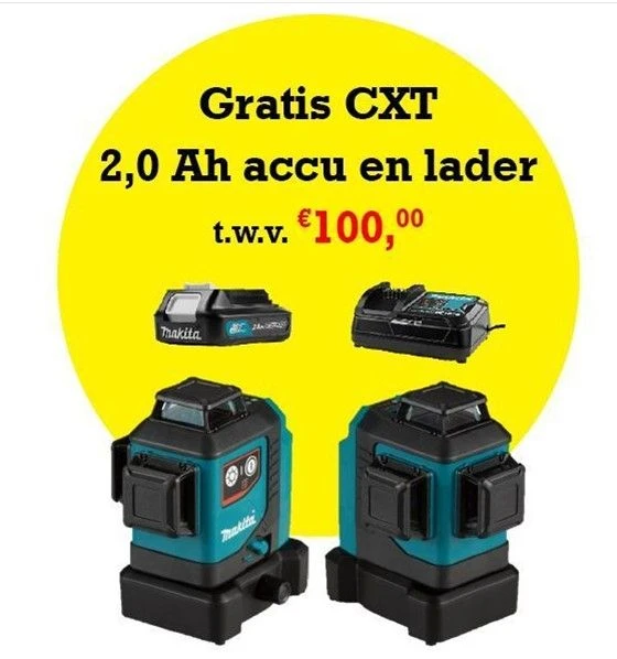 Makita SK700DX 12V Max Li-Ion Accu Kruislijnlaser Set (1x2.0Ah) In Tas - Zelfnivellerend - Rood 3x360°- 25m 2 Makita SK700DX 12V Max Li-Ion Accu Kruislijnlaser Set (1x2.0Ah) In Tas - Zelfnivellerend - Rood 3x360°- 25m - Afbeelding 2
