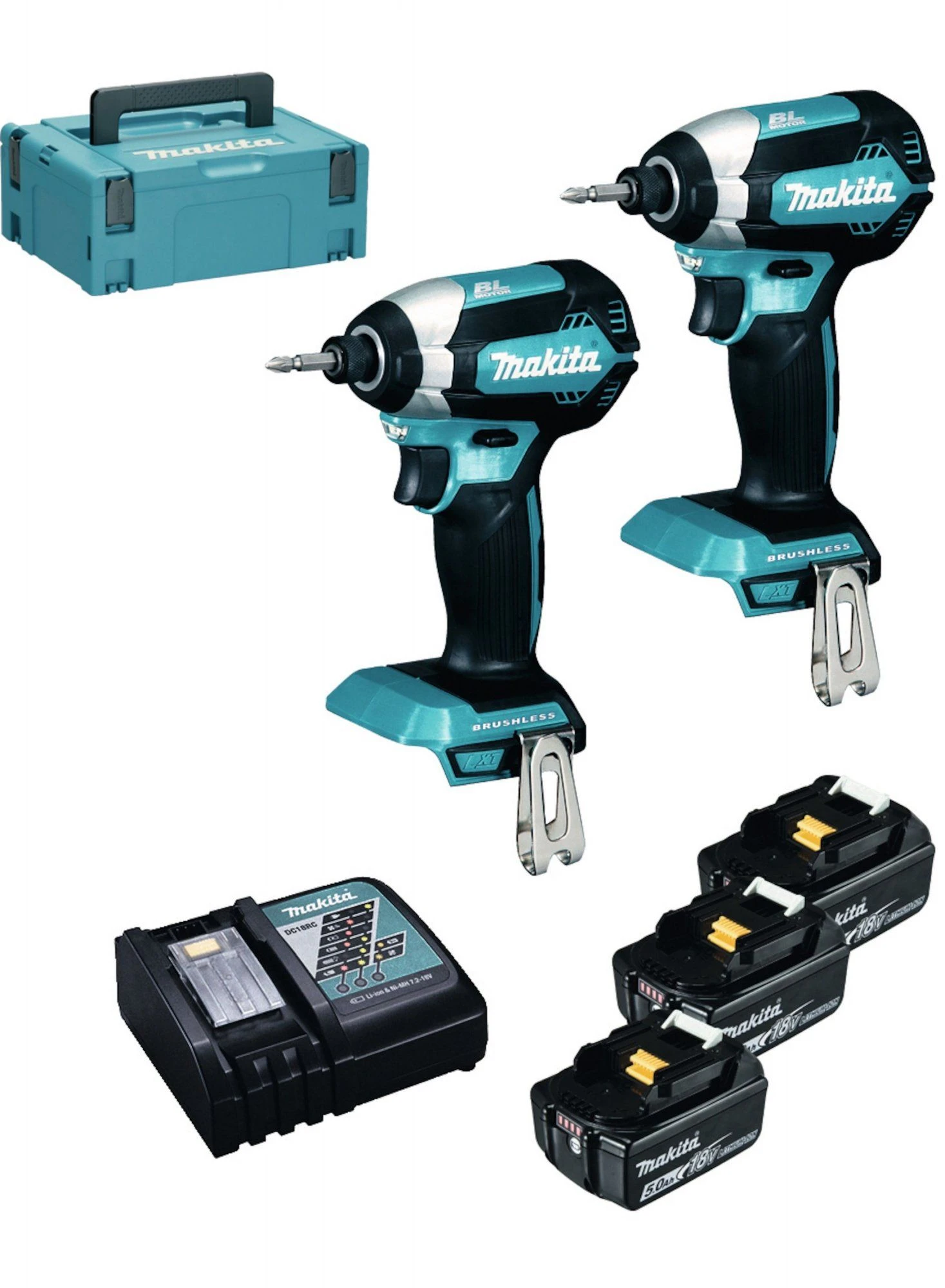 Makita DLX2236TJ1 18V Li-Ion Accu Slagschroevendraaier Set In Mbox (3x 5,0Ah Accu) 1 Makita DLX2236TJ1 18V Li-Ion Accu Slagschroevendraaier Set In Mbox (3x 5,0Ah Accu)
