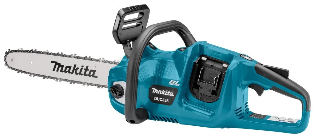 Makita DUC355PG2J 2x18V Li-Ion Accu Kettingzaag Set (2x 6,0Ah) Incl. Mbox - 35cm - Koolborstelloos 7 Makita DUC355PG2J 2x18V Li-Ion Accu Kettingzaag Set (2x 6,0Ah) Incl. Mbox - 35cm - Koolborstelloos - Afbeelding 7