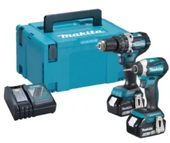 Makita DLX2181TJ 18V Li-Ion Accu Klop-/schroefmachine (DHP484) & Slagschroevendraaier (DTD154) Combiset (2x 5,0Ah Accu) In Mbox - Koolborstelloos