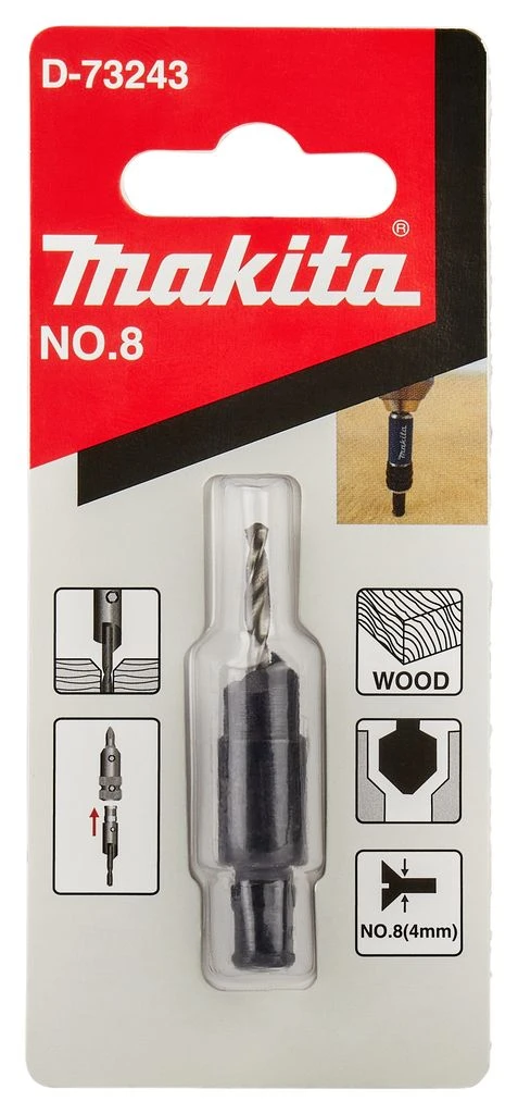 Makita D-73243 Verzinkboor Quad Driver - 2.8mm 2 Makita D-73243 Verzinkboor Quad Driver - 2.8mm - Afbeelding 2