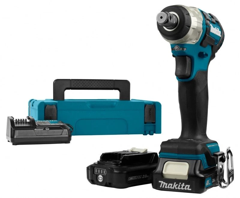 Makita TW161DSAJ 12V Li-Ion Accu Max Slagmoersleutel Set (2x 2.0Ah Accu) In Mbox - 165Nm - 1/2'' 1 Makita TW161DSAJ 12V Li-Ion Accu Max Slagmoersleutel Set (2x 2.0Ah Accu) In Mbox - 165Nm - 1/2''