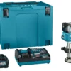 Makita RT001GM207 XGT 40V Max Li-ion Accu Boven- En Kantenfrees Set (2x 4,0Ah) In Mbox - 89 X 89 Mm - Koolborstelloos