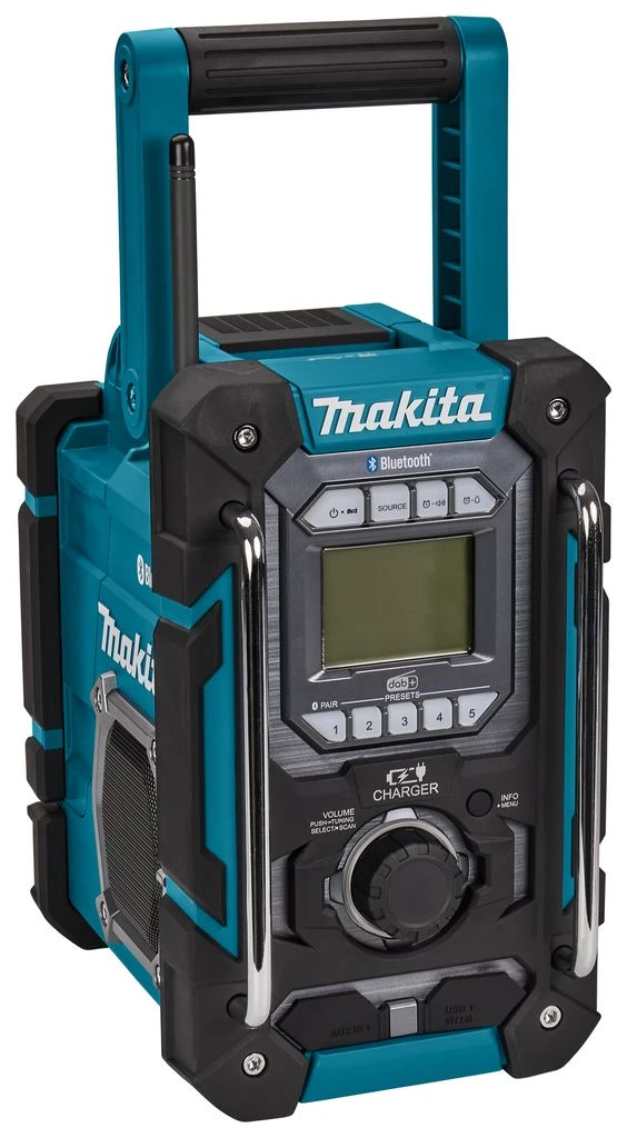 Makita DMR301 10,8-18V Li-Ion Accu Bouwradio - Bluetooth -dab+ - Werkt Op Netstroom & Accu 2 Makita DMR301 10,8-18V Li-Ion Accu Bouwradio - Bluetooth -dab+ - Werkt Op Netstroom & Accu - Afbeelding 2