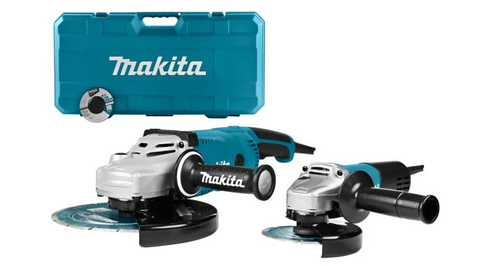Makita DK0054X1 Haakse Slijper Combiset (GA9020R / 9558NB) + 2 Diamantschijven In Koffer - 2200W / 840W - 230 X 125mm 1 Makita DK0054X1 Haakse Slijper Combiset (GA9020R / 9558NB) + 2 Diamantschijven In Koffer - 2200W / 840W - 230 X 125mm
