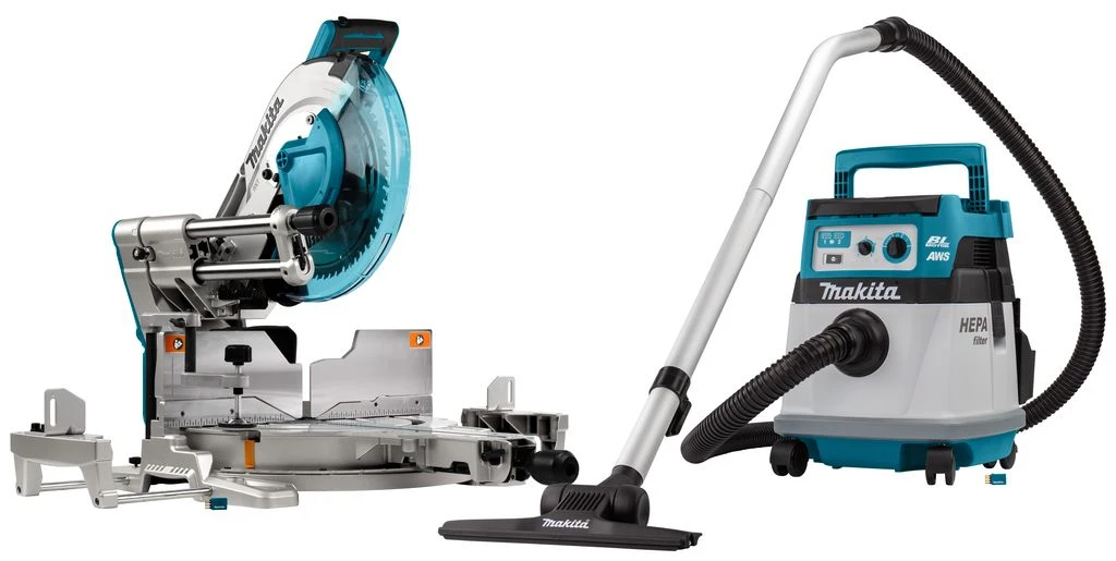 Makita DLX2380UX1 2x18V Li-Ion Accu Combiset Voor Afkorten En Stofzuigen - 305mm - Koolborstelloos 1 Makita DLX2380UX1 2x18V Li-Ion Accu Combiset Voor Afkorten En Stofzuigen - 305mm - Koolborstelloos