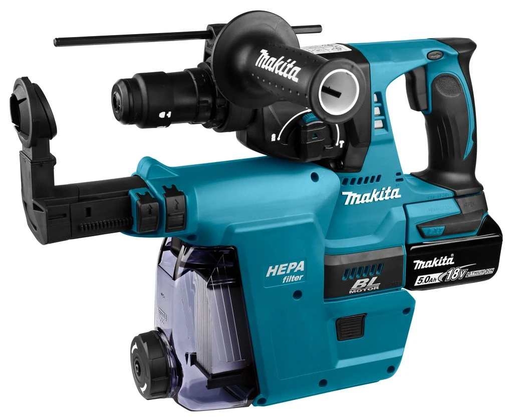 Makita DHR243T3JW 18V Li-Ion Accu SDS-plus Combihamer Incl. Snelspanboorkop En Stofafzuiging Set (3x 5.0Ah Accu) In Mbox - 2J - Koolborstelloos 1 Makita DHR243T3JW 18V Li-Ion Accu SDS-plus Combihamer Incl. Snelspanboorkop En Stofafzuiging Set (3x 5.0Ah Accu) In Mbox - 2J - Koolborstelloos