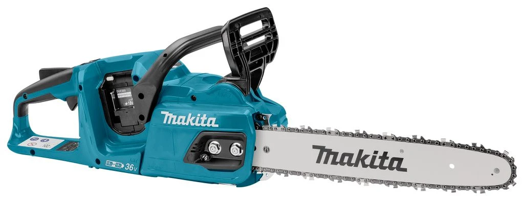 Makita DUC355PT2J 2x18V Li-Ion Accu Kettingzaag Set (2x 5,0Ah) Incl. Mbox - 35cm - Koolborstelloos 4 Makita DUC355PT2J 2x18V Li-Ion Accu Kettingzaag Set (2x 5,0Ah) Incl. Mbox - 35cm - Koolborstelloos - Afbeelding 4