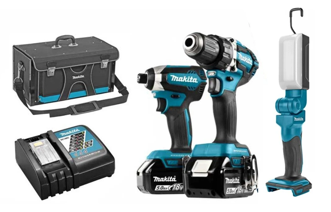 Makita DLX3090TX 18V Li-Ion Accu Boor-/schroefmachine (DDF484) & Slagschroevendraaier (DTD153) Combiset (2x 5.0Ah Accu) In Tas 1 Makita DLX3090TX 18V Li-Ion Accu Boor-/schroefmachine (DDF484) & Slagschroevendraaier (DTD153) Combiset (2x 5.0Ah Accu) In Tas