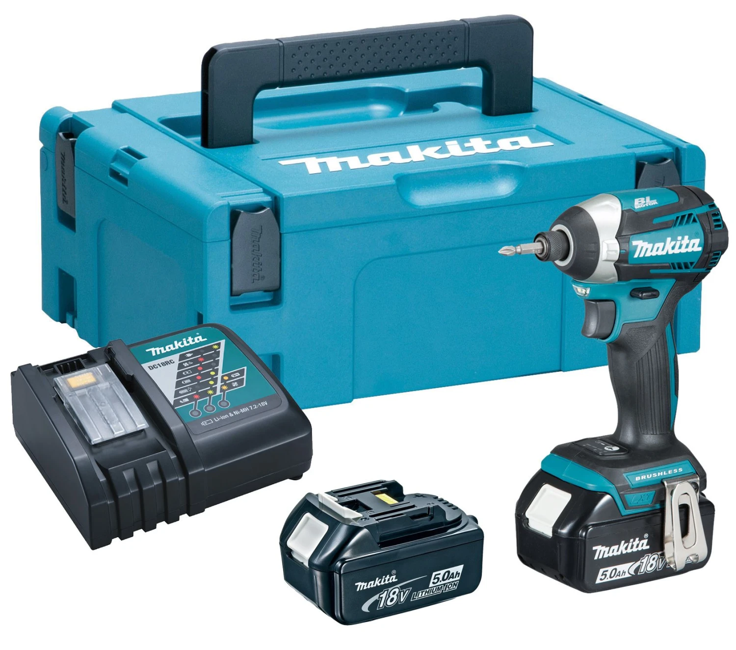 Makita DTD154RTJ 18V Li-Ion Accu Slagschroevendraaier Set (2x 5.0Ah Accu) In Mbox - Koolborstelloos 1 Makita DTD154RTJ 18V Li-Ion Accu Slagschroevendraaier Set (2x 5.0Ah Accu) In Mbox - Koolborstelloos