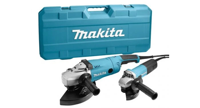 Makita DK0053G Haakse Slijper Set (GA9020 & 9558HN) In Koffer - 2200W / 840W - 230mm / 125mm 1 Makita DK0053G Haakse Slijper Set (GA9020 & 9558HN) In Koffer - 2200W / 840W - 230mm / 125mm