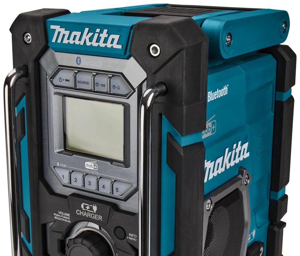 Makita DMR301 10,8-18V Li-Ion Accu Bouwradio - Bluetooth -dab+ - Werkt Op Netstroom & Accu 3 Makita DMR301 10,8-18V Li-Ion Accu Bouwradio - Bluetooth -dab+ - Werkt Op Netstroom & Accu - Afbeelding 3