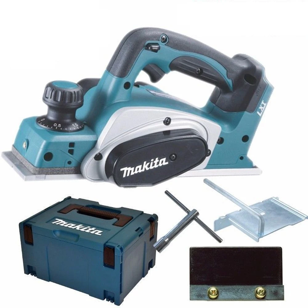Makita DKP180Y1J 18V Li-Ion Accu Schaafmachine Body + (1x 1.5Ah Accu) In Mbox - 82mm - 2mm 1 Makita DKP180Y1J 18V Li-Ion Accu Schaafmachine Body + (1x 1.5Ah Accu) In Mbox - 82mm - 2mm