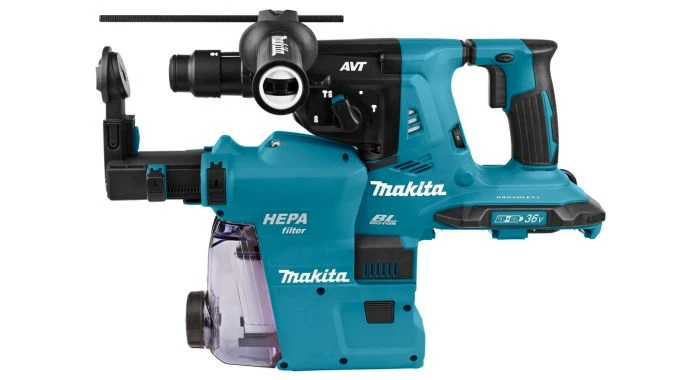 Makita DHR283ZWJU 36V (2x 18V) Li-Ion Accu SDS-plus Combihamer Incl. Stofafzuiging Body In Mbox - 2,9J - Koolborstelloos 1 Makita DHR283ZWJU 36V (2x 18V) Li-Ion Accu SDS-plus Combihamer Incl. Stofafzuiging Body In Mbox - 2,9J - Koolborstelloos