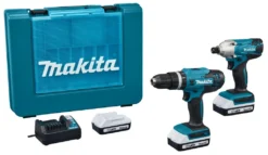 Makita DK18922A01 18V Li-Ion Accu Klopboor-/schroefmachine (HP488D) & Slagschroevendraaier (TD127D) Combiset (3x 2,0 Ah)