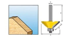 Makita D-09488 Fasefrees Met Kogellager - 45° - 26mm - 6mm