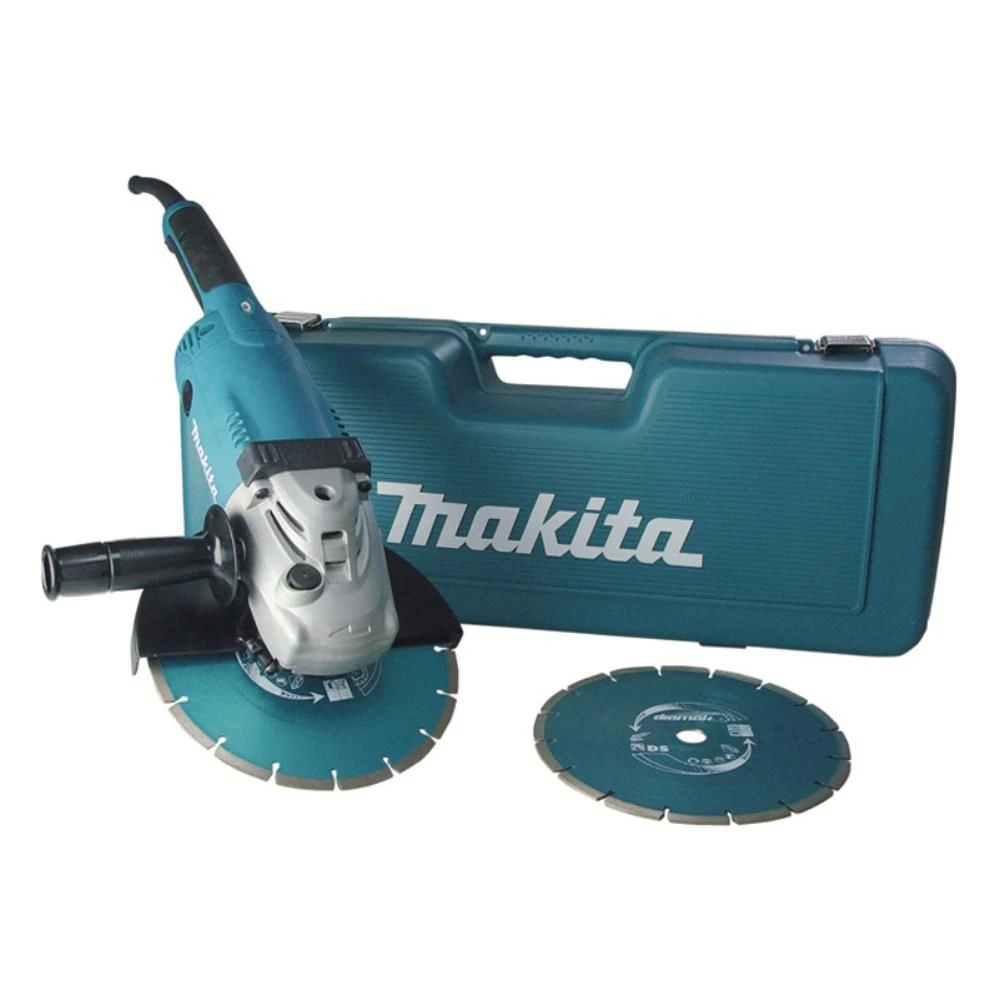 Makita GA9020RFK3 Haakse Slijper Incl. 2 Diamantzaagbladen In Koffer - 2200W - 230mm - Softstart 1 Makita GA9020RFK3 Haakse Slijper Incl. 2 Diamantzaagbladen In Koffer - 2200W - 230mm - Softstart