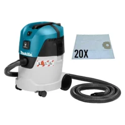Makita VC2512L SET Bouwstofzuiger Incl. 20 Stofzakken - 1000W - L-klasse - 18L