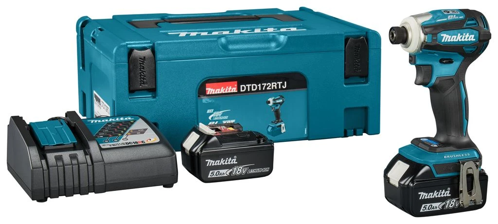 Makita DTD172RTJ LXT 18V Li-ion Accu Slagschroevendraaier Set (2x 5,0 Ah Accu) In Mbox 1 Makita DTD172RTJ LXT 18V Li-ion Accu Slagschroevendraaier Set (2x 5,0 Ah Accu) In Mbox
