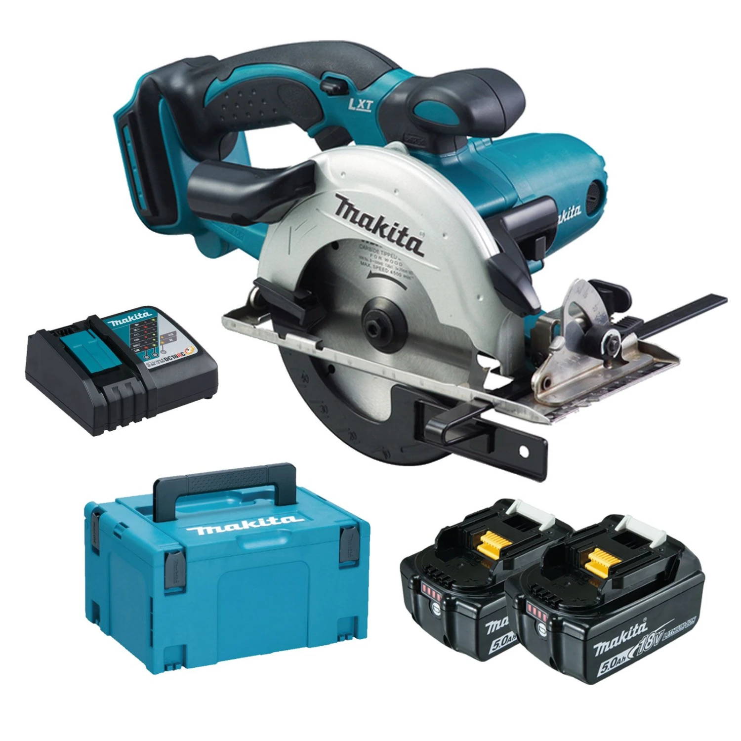 Makita DSS501RTJ 18V Li-Ion Accu Cirkelzaag Set (2x 5.0Ah Accu) In Mbox - 136mm 1 Makita DSS501RTJ 18V Li-Ion Accu Cirkelzaag Set (2x 5.0Ah Accu) In Mbox - 136mm