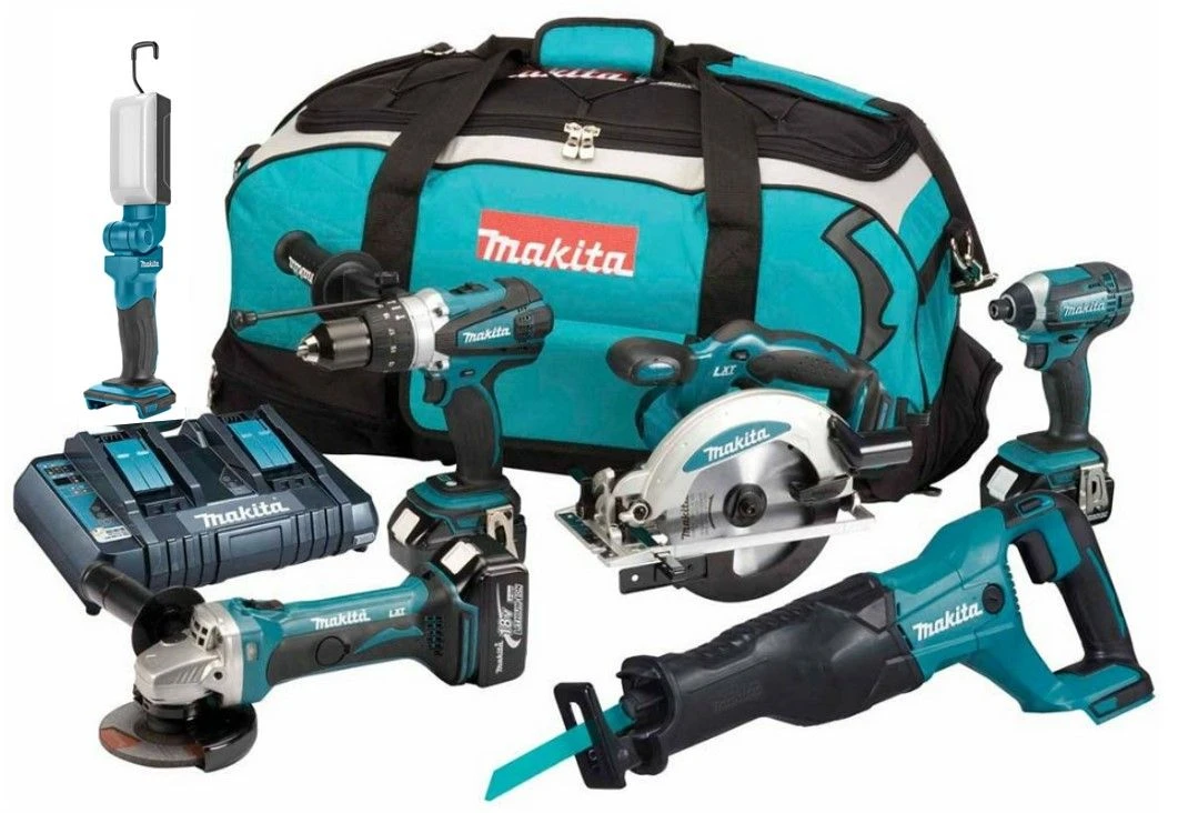 Makita DLX6044PT 18V Li-Ion Accu 6 Delige Combiset (3x 5.0Ah Accu) In Tas 1 Makita DLX6044PT 18V Li-Ion Accu 6 Delige Combiset (3x 5.0Ah Accu) In Tas