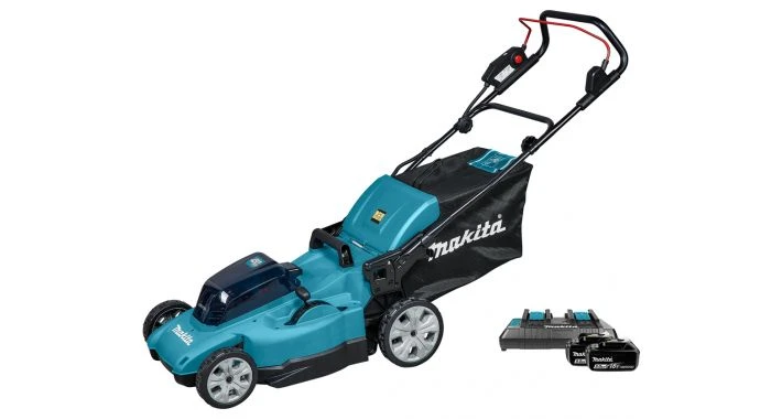 Makita DLM480PT2 (2X18V) Li-Ion Accu Grasmaaier Set (2x 5,0Ah) - 48cm - 62L - 800 M² 1 Makita DLM480PT2 (2X18V) Li-Ion Accu Grasmaaier Set (2x 5,0Ah) - 48cm - 62L - 800 M²