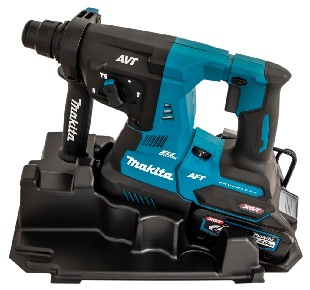 Makita HR002GM204 XGT 40V Max Li-Ion Accu SDS-Plus Combihamer Set (2x 4,0Ah) Incl. Stofafzuigsysteem In Mbox - 2,9J - Koolborstelloos 6 Makita HR002GM204 XGT 40V Max Li-Ion Accu SDS-Plus Combihamer Set (2x 4,0Ah) Incl. Stofafzuigsysteem In Mbox - 2,9J - Koolborstelloos - Afbeelding 6