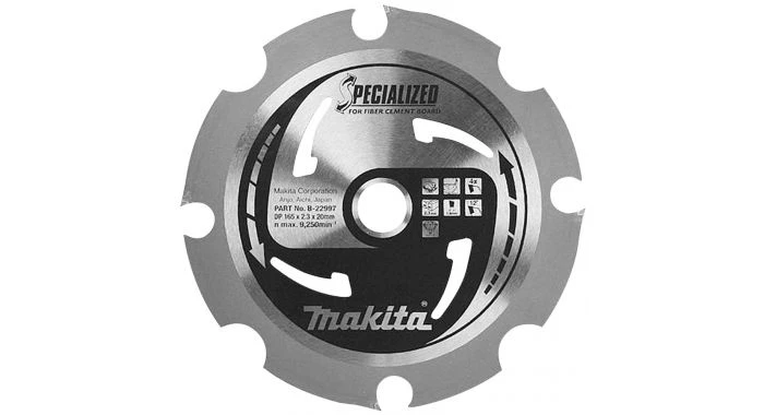 Makita B-22997 Specialized Cirkelzaagblad - 165 X 20 X 4T - Vezelcementplaat 1 Makita B-22997 Specialized Cirkelzaagblad - 165 X 20 X 4T - Vezelcementplaat