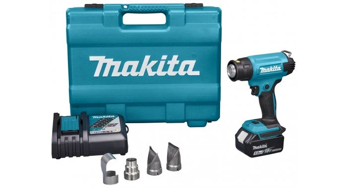 Makita DHG181RT 18V Li-Ion Accu Heteluchtpistool Set (1x 5,0Ah) In Koffer - 550°C - 200l/min 1 Makita DHG181RT 18V Li-Ion Accu Heteluchtpistool Set (1x 5,0Ah) In Koffer - 550°C - 200l/min