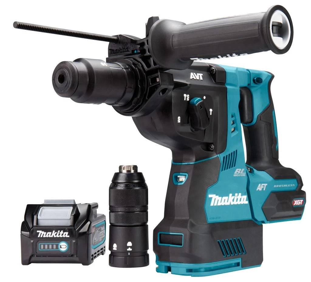 Makita HR002GM204 XGT 40V Max Li-Ion Accu SDS-Plus Combihamer Set (2x 4,0Ah) Incl. Stofafzuigsysteem In Mbox - 2,9J - Koolborstelloos 1 Makita HR002GM204 XGT 40V Max Li-Ion Accu SDS-Plus Combihamer Set (2x 4,0Ah) Incl. Stofafzuigsysteem In Mbox - 2,9J - Koolborstelloos