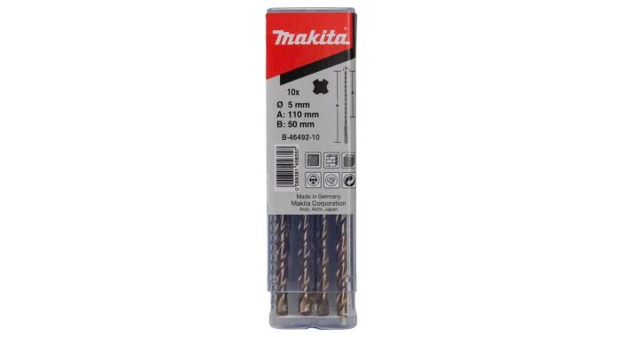 Makita B-46492-10 SDS-PLUS Boor - 5x110mm (10st) 1 Makita B-46492-10 SDS-PLUS Boor - 5x110mm (10st)