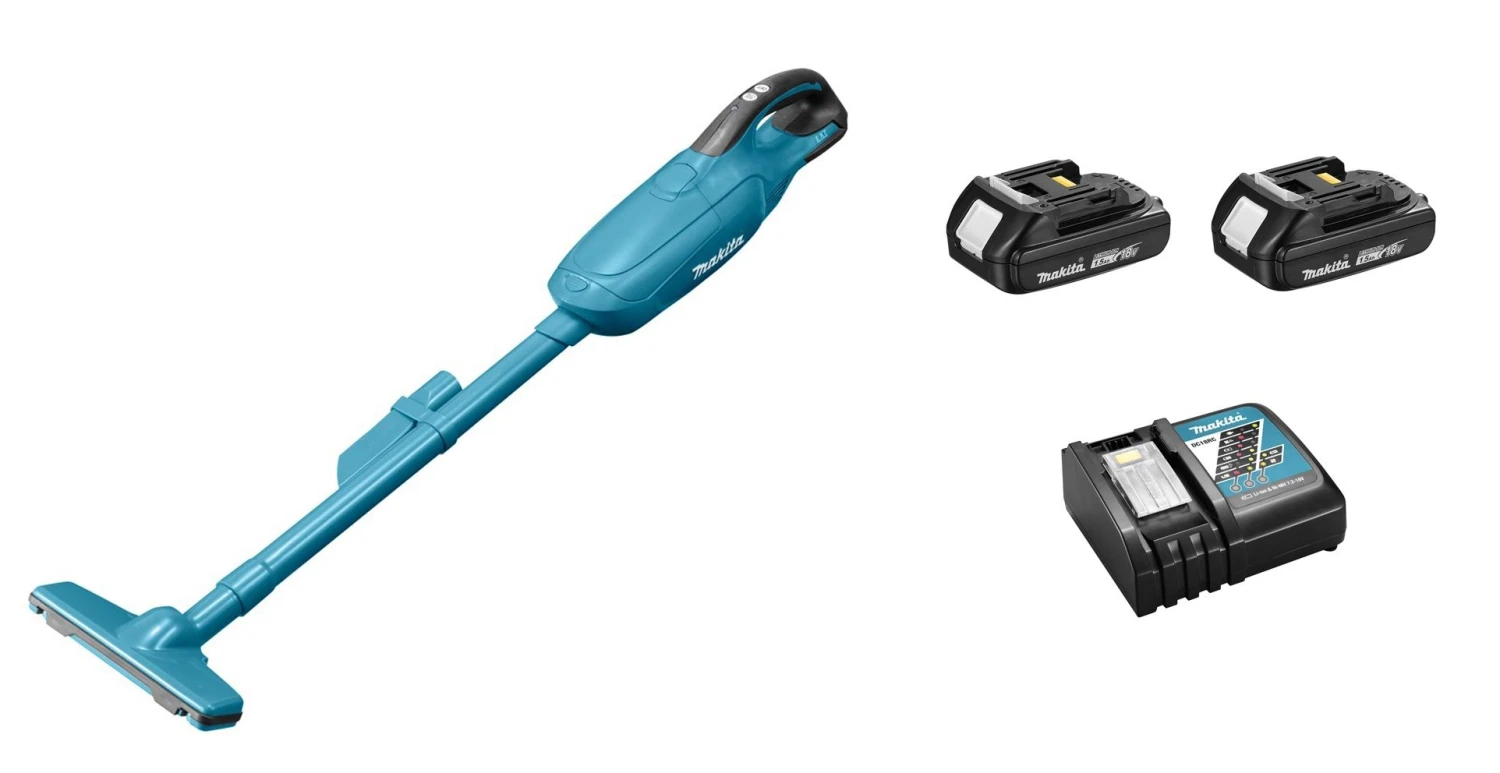 Makita DCL182SET 18V Li-Ion Accu Stofzuiger Set (2x 1.5Ah Accu) 1 Makita DCL182SET 18V Li-Ion Accu Stofzuiger Set (2x 1.5Ah Accu)