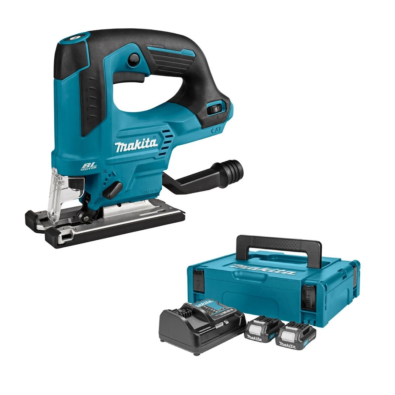 Makita JV103DSAJ 10.8V Li-Ion Accu Decoupeerzaag Set (1x 2.0Ah Accu) In Mbox - D-greep - Variabel - Koolborstelloos 1 Makita JV103DSAJ 10.8V Li-Ion Accu Decoupeerzaag Set (1x 2.0Ah Accu) In Mbox - D-greep - Variabel - Koolborstelloos