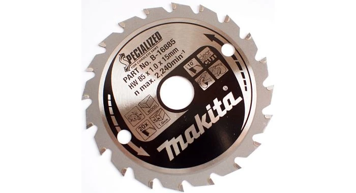 Makita B-16885 Specialized Cirkelzaagblad - 85 X 15 X 20T - Hout / Epoxy / Aluminium / Kunststof 1 Makita B-16885 Specialized Cirkelzaagblad - 85 X 15 X 20T - Hout / Epoxy / Aluminium / Kunststof