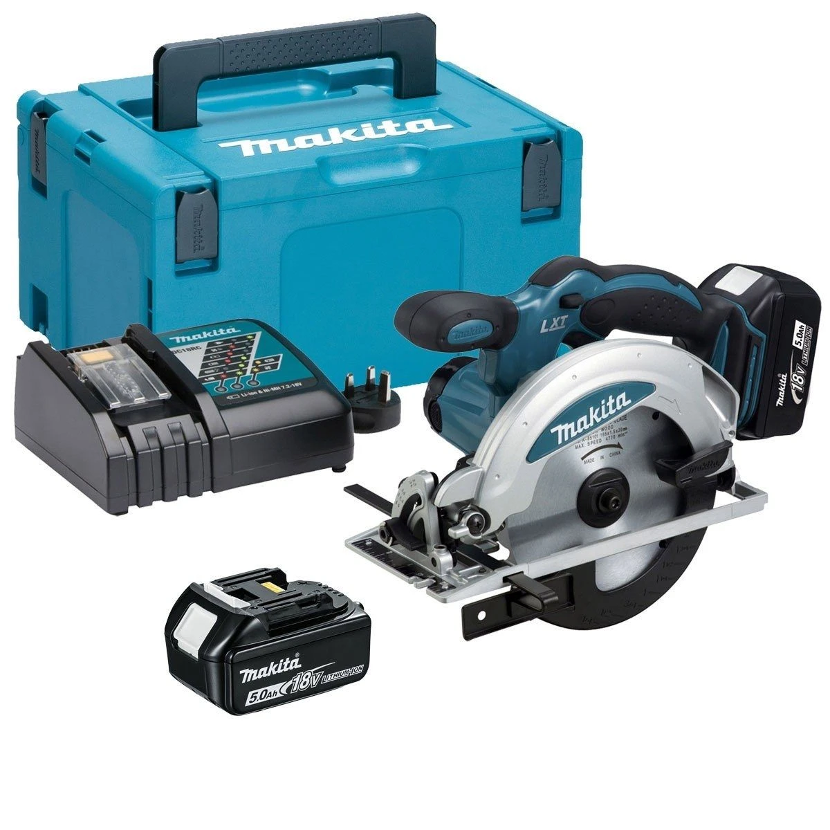 Makita DSS610RTJ 18V Li-Ion Accu Cirkelzaag Set (2x 5.0Ah Accu) In Mbox - 165mm 1 Makita DSS610RTJ 18V Li-Ion Accu Cirkelzaag Set (2x 5.0Ah Accu) In Mbox - 165mm
