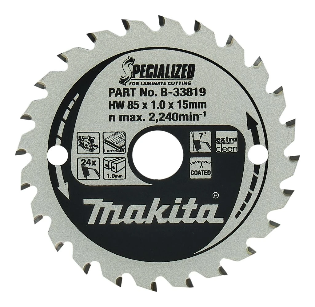 Makita B-33819 Cirkelzaagblad Laminaat - 85 X 15 X 24T - Laminaat 1 Makita B-33819 Cirkelzaagblad Laminaat - 85 X 15 X 24T - Laminaat