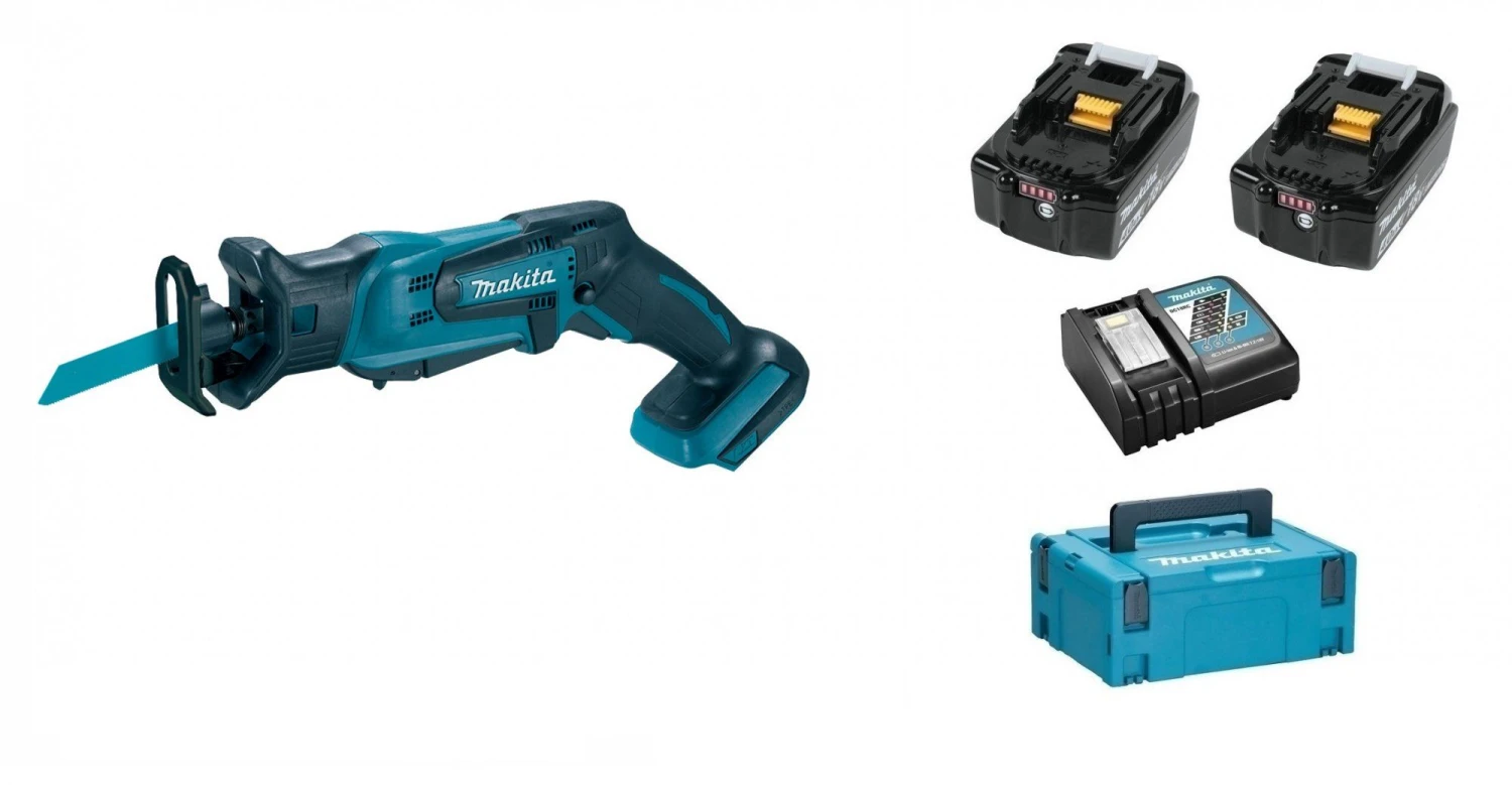 Makita DJR183RMJ 18V Li-Ion Accu Reciprozaag Set (2x 4.0Ah Accu) In Mbox - Snelwissel 1 Makita DJR183RMJ 18V Li-Ion Accu Reciprozaag Set (2x 4.0Ah Accu) In Mbox - Snelwissel