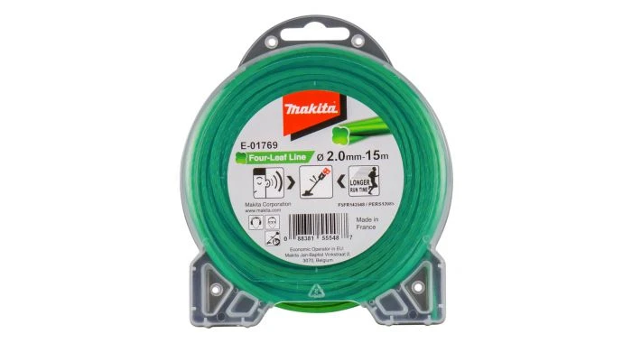 Makita E-01769 Maaidraad Four-Leaf Line Groen - 2,00mm - 15 Meter 1 Makita E-01769 Maaidraad Four-Leaf Line Groen - 2,00mm - 15 Meter