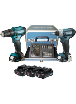 Makita CLX228SAX2 10,8V Li-ion Accu Slagschroevendraaier (TD110D) & Klopboor-/schroefmachine (HP333D) Combiset (3x 2.0Ah Accu) In Koffer - CLX228SAX2