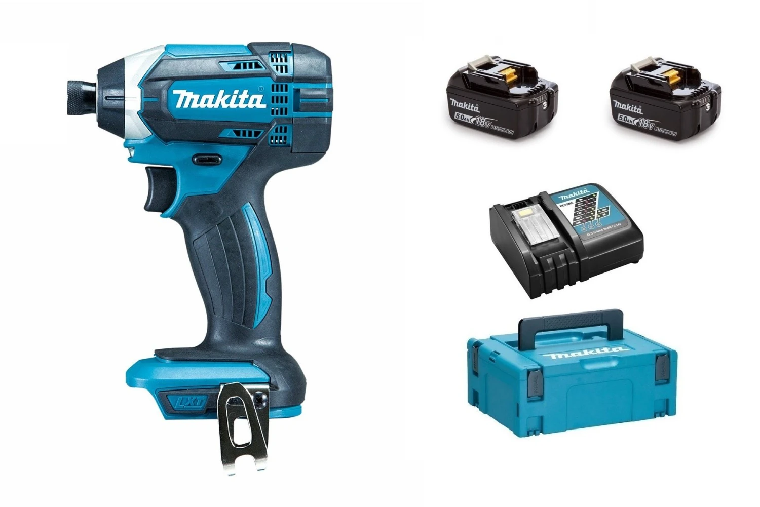 Makita DTD152RTJ 18V Li-Ion Accu Slagschroevendraaier Set (2x 5.0Ah Accu) In Mbox 1 Makita DTD152RTJ 18V Li-Ion Accu Slagschroevendraaier Set (2x 5.0Ah Accu) In Mbox