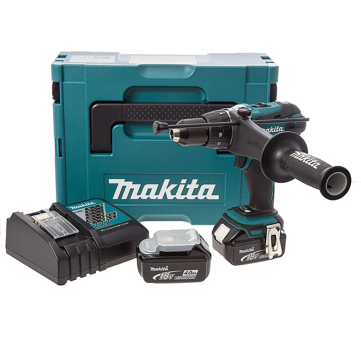 Makita DHP458RMJ 18V Li-Ion Accu Klopboor-/schroefmachine Set (2x 4.0Ah Accu) In Mbox 1 Makita DHP458RMJ 18V Li-Ion Accu Klopboor-/schroefmachine Set (2x 4.0Ah Accu) In Mbox