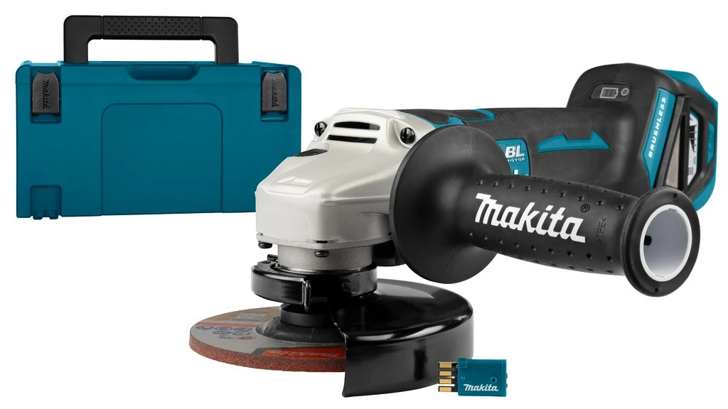 Makita DGA518RTJU 18V Li-Ion Accu AWS Haakse Slijper Set (2x 5.0Ah Accu) In Mbox - 125mm - Koolborstelloos 2 Makita DGA518RTJU 18V Li-Ion Accu AWS Haakse Slijper Set (2x 5.0Ah Accu) In Mbox - 125mm - Koolborstelloos - Afbeelding 2