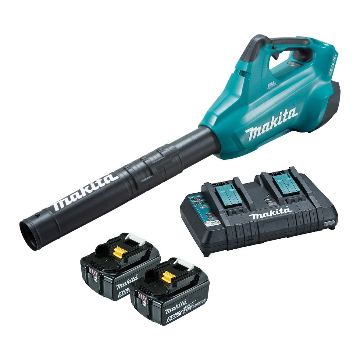 Makita DUB362PT2 36V (2x 18V) Li-Ion Accu Bladblazer Set (2x 5,0Ah Accu) - 200km/h 1 Makita DUB362PT2 36V (2x 18V) Li-Ion Accu Bladblazer Set (2x 5,0Ah Accu) - 200km/h