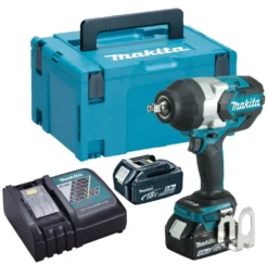 Makita DTW1002RTJ 18V Li-Ion Accu Slagmoersleutel Set (2x 5.0Ah Accu) In Mbox - 1050Nm - 1/2" - Koolborstelloos
