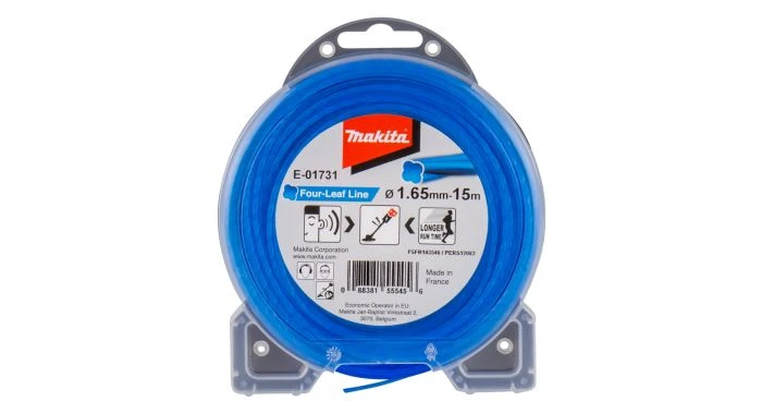 Makita E-01731 Maaidraad Four-Leaf Line Blauw - 1,65mm - 15 Meter 1 Makita E-01731 Maaidraad Four-Leaf Line Blauw - 1,65mm - 15 Meter