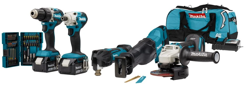 Makita DLX5068TX1 LXT 18V Li-Ion Accu Combiset Incl. Accessoires (2x 5,0 Ah Accu) In Tas 1 Makita DLX5068TX1 LXT 18V Li-Ion Accu Combiset Incl. Accessoires (2x 5,0 Ah Accu) In Tas