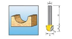 Makita D-10796 Holprofielfrees - 10mm - 8mm