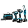 Makita DLX3090TX1 18V Li-Ion Accu 3-delige Combiset (3x 5,0Ah Accu)